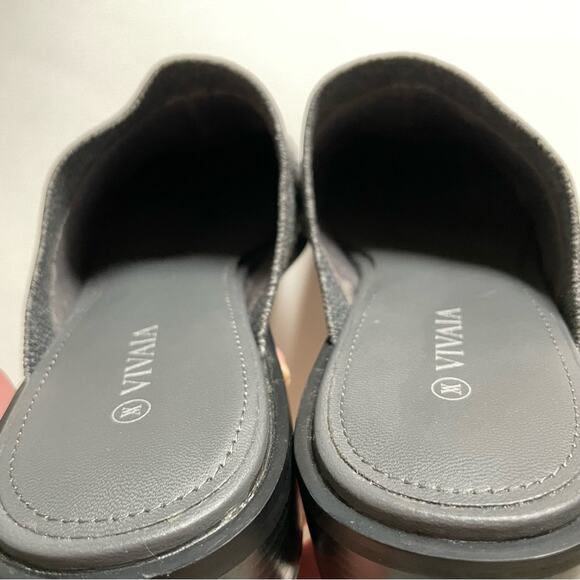 Vivaia Grey Giselle Square Toe Knit Mule - Picture 7 of 10